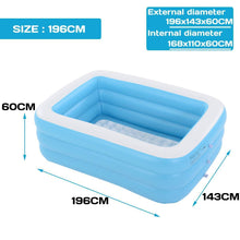 Load image into Gallery viewer, 1.1m/1.3m/ 1.5m/1.96m/2.62m/3.05m Inflatable Swimming Pool Adults Kids Pool Bathing Tub Outdoor Indoor Swimming Pool
