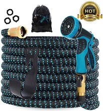 Load image into Gallery viewer, 50ft Expandable Garden Hose Water Hose with 9 Function Nozzle and Durable 3-Layers Latex

