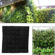 Load image into Gallery viewer, 36 pocket vertical wall-mounted garden planter indoor / outdoor flower and vegetable planting bag
