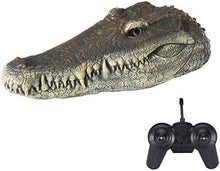 Load image into Gallery viewer, Remote Control Electric Racing Boat,RC Crocodile Head, 2.4G V005 RC Boat with Simulation Crocodile Head Spoof Toy, Fake Alligator Head Decoy for Pool, Pond, Garden (Green)
